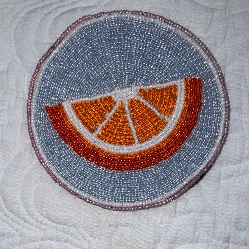 NEW Anthropologie Fiona Coasters: Garnish Edition, Orange - Picture 5 of 5